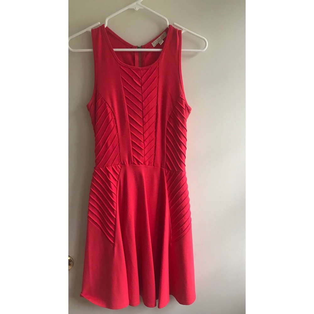 Coral skater dress